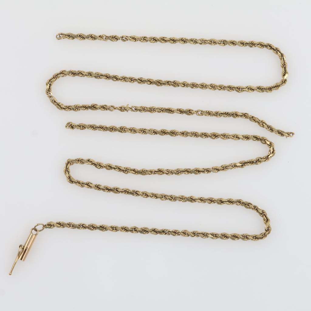 14kt Gold Rope Chain Necklace