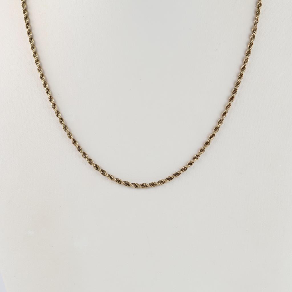 14kt Gold Rope Chain Necklace