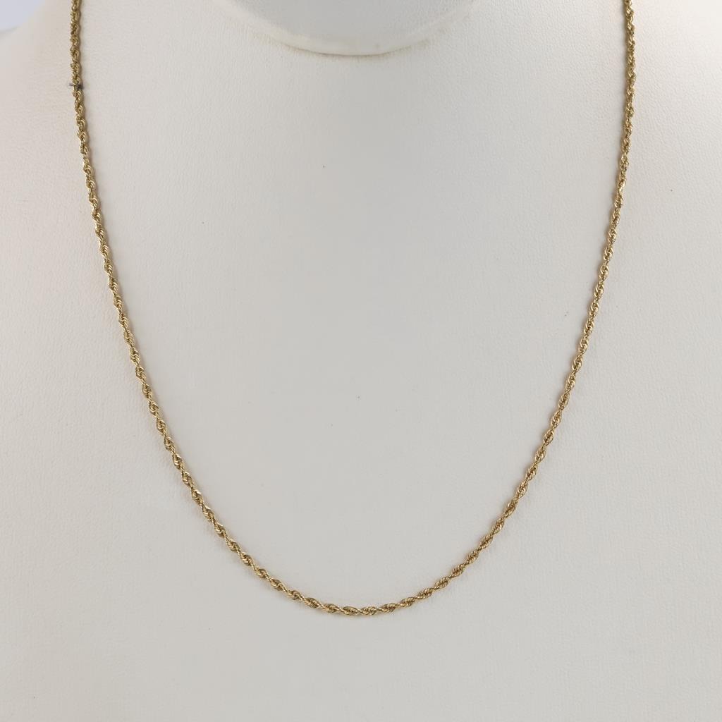 14kt Gold Rope Chain Necklace