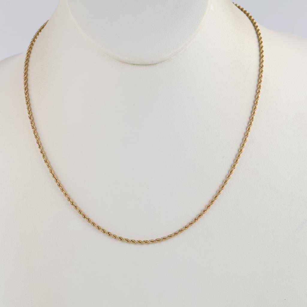 14kt Gold Rope Chain Necklace