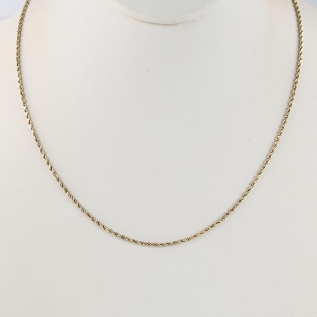 14kt Gold Rope Chain Necklace