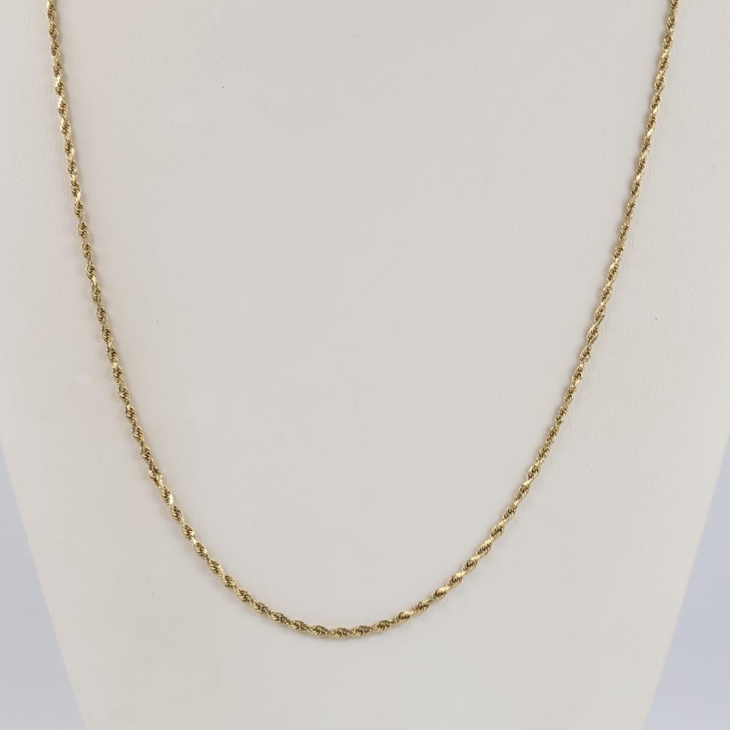 14kt Gold Rope Chain Necklace