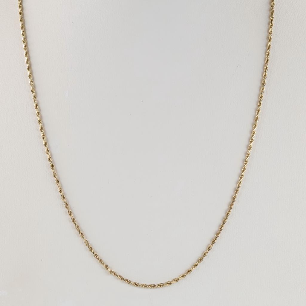 14kt Gold Rope Chain Necklace