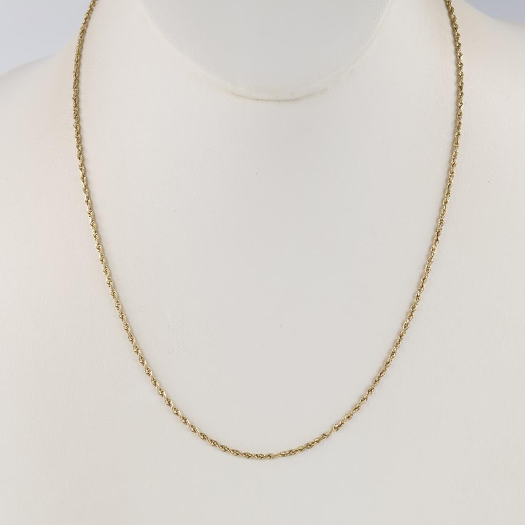 14kt Gold Rope Chain Necklace