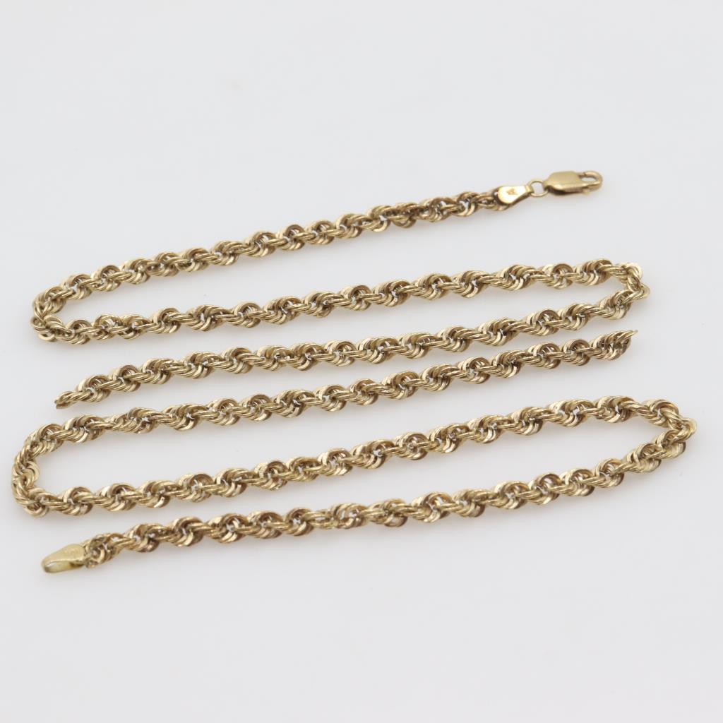 14kt Gold Rope Chain Necklace | Property Room