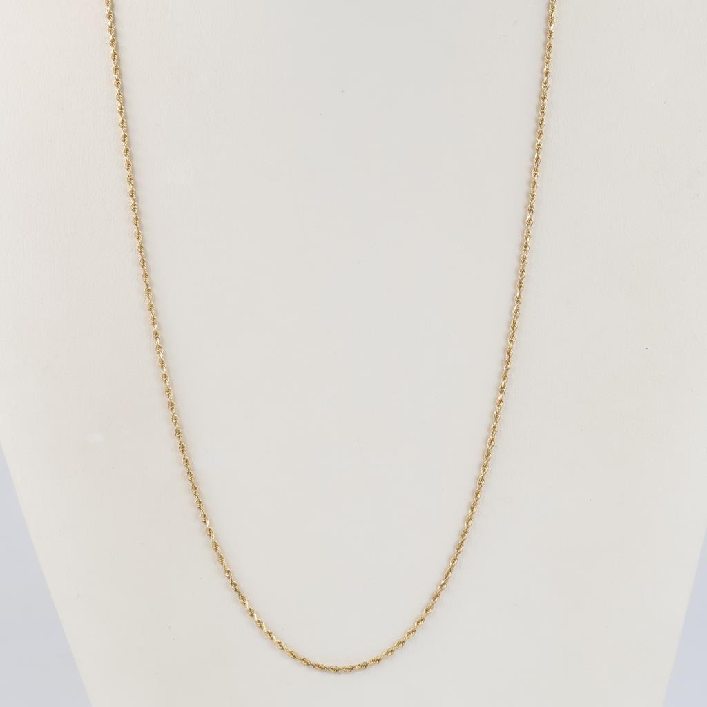 14kt Gold Rope Chain Necklace