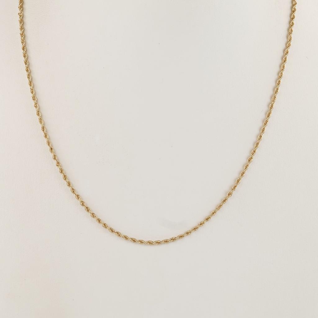 14kt Gold Rope Chain Necklace