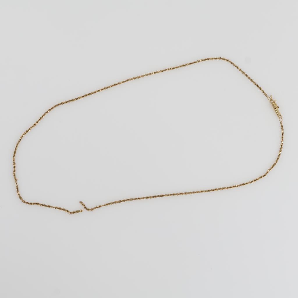 14kt Gold Rope Chain Necklace