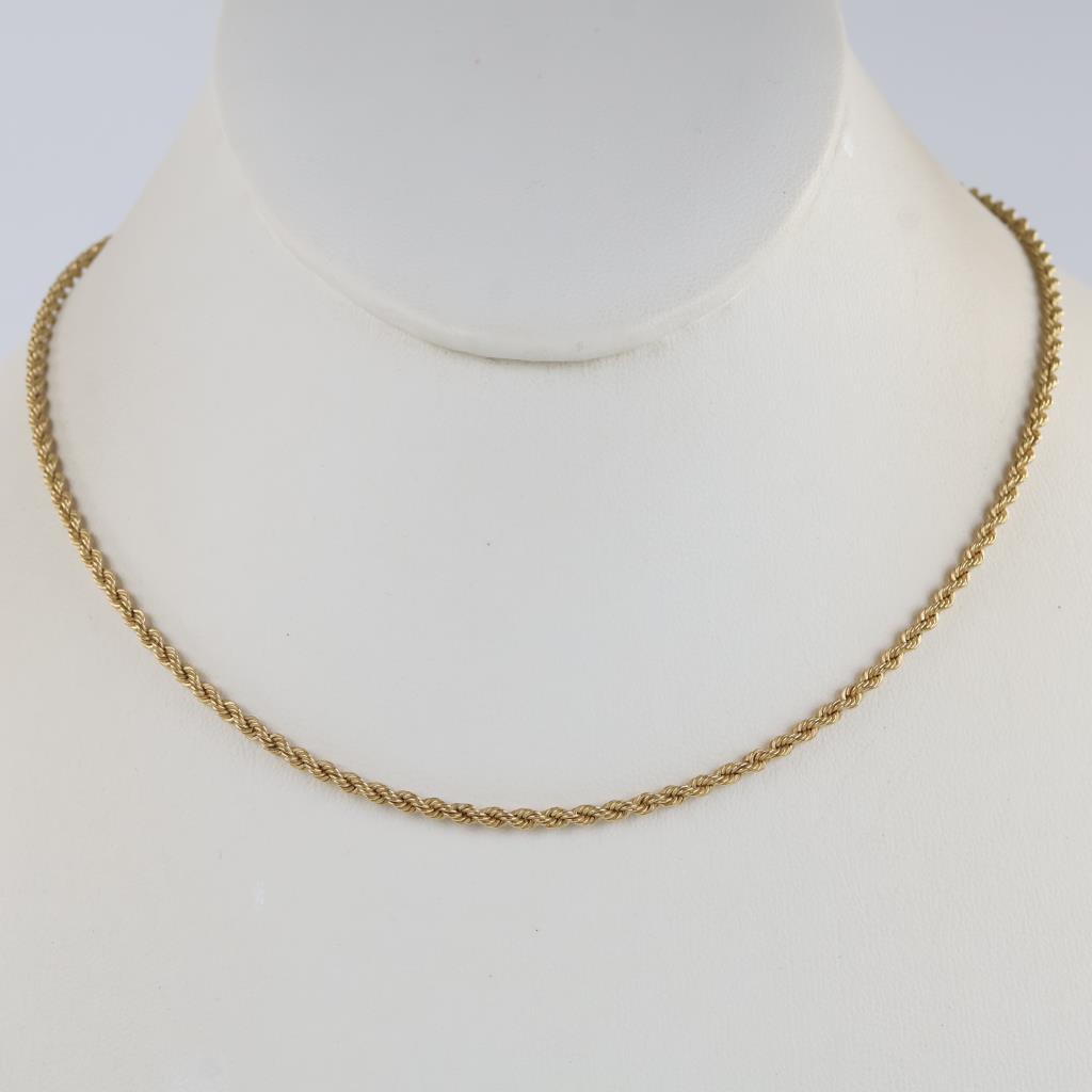 14kt Gold Rope Chain Necklace