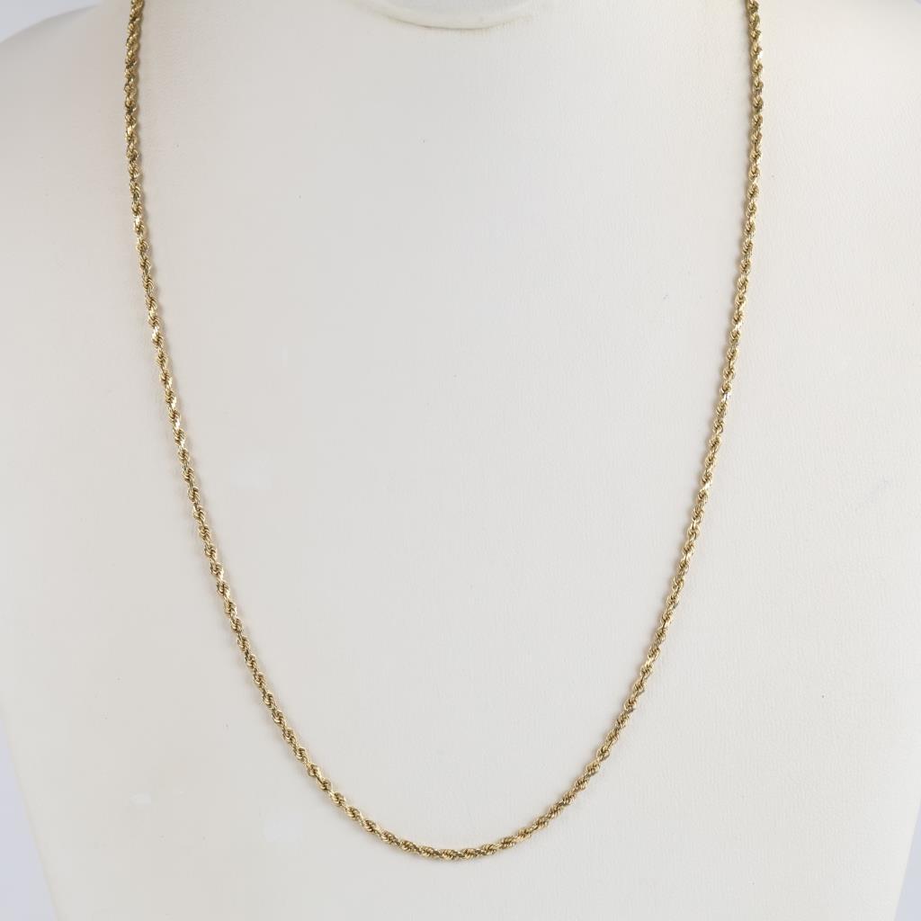 14kt Gold Rope Chain Necklace