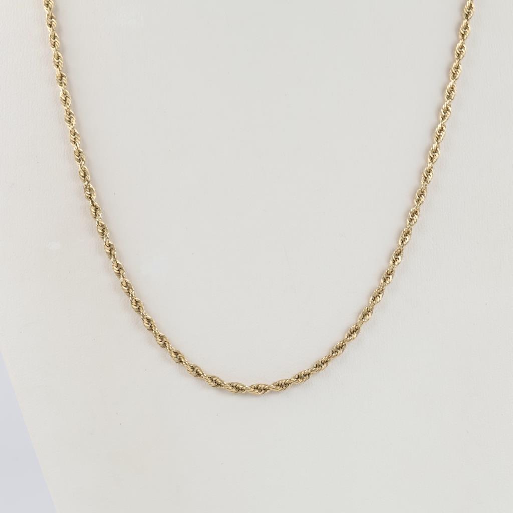 14kt Gold Rope Link Necklace