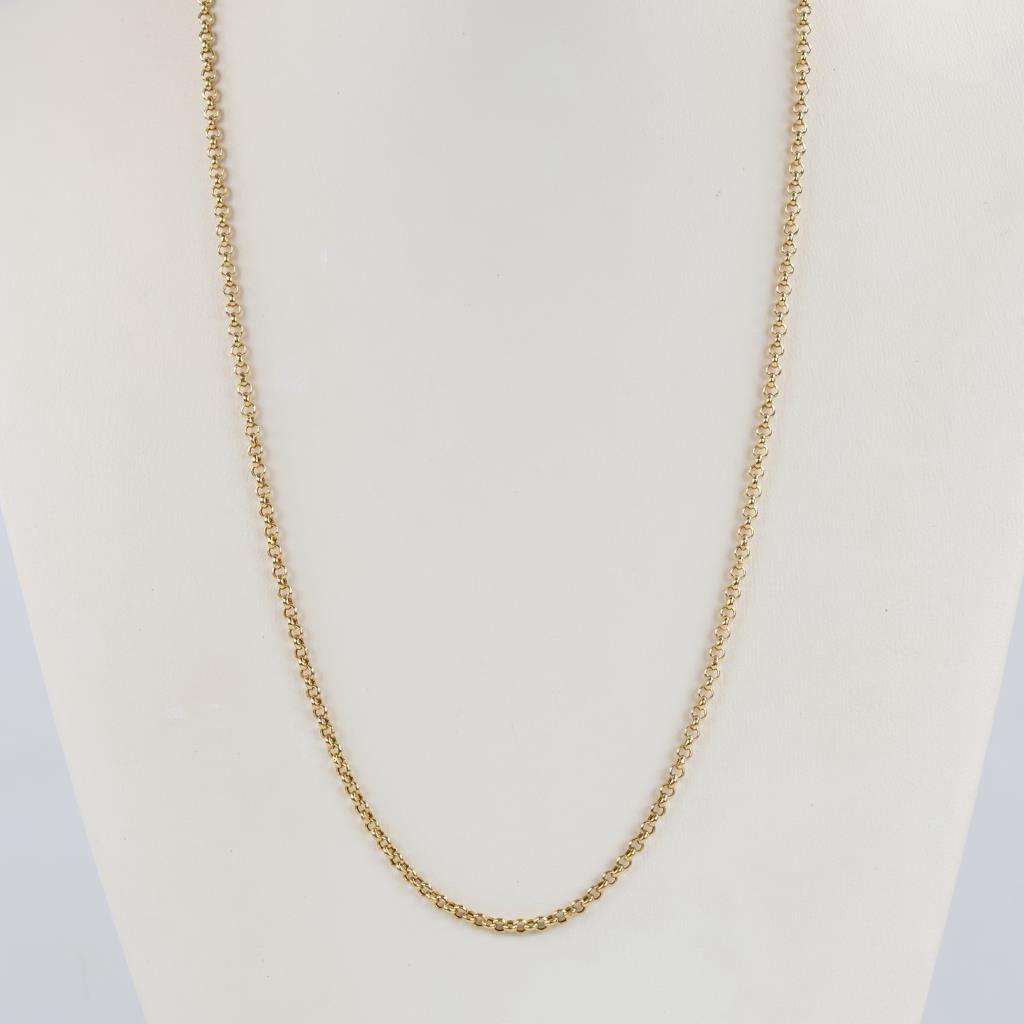 14kt Gold Semi-hollow Cable Chain Necklace