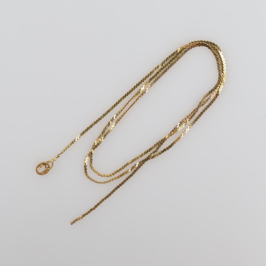 14kt Gold Serpentine Chain Necklace
