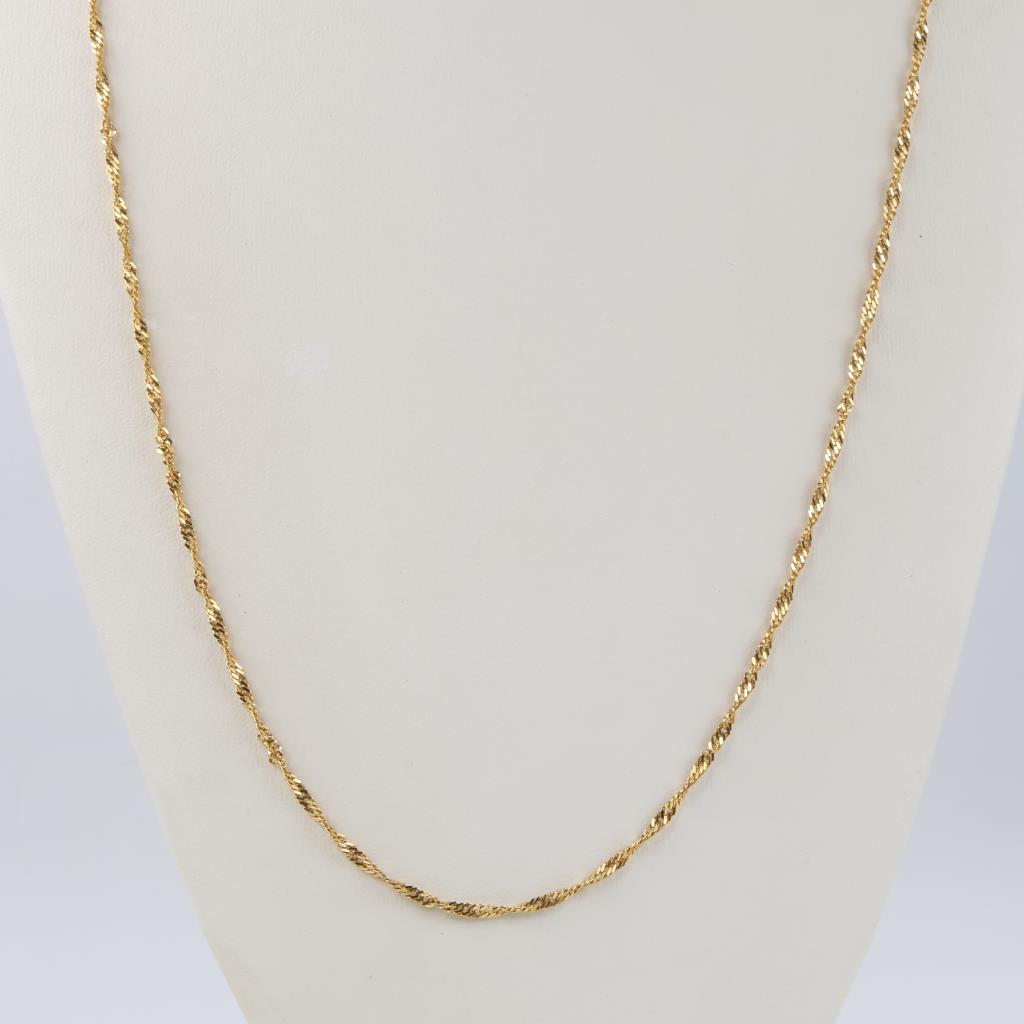14kt Gold Singapore Chain Necklace