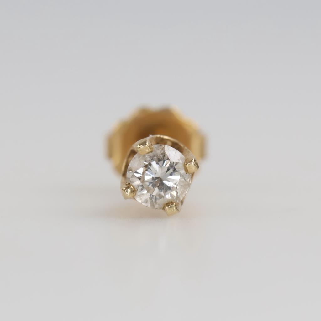 14kt Gold Single Diamond Earring