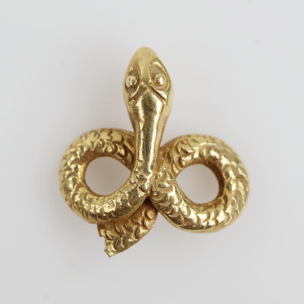 14kt Gold Snake Piece