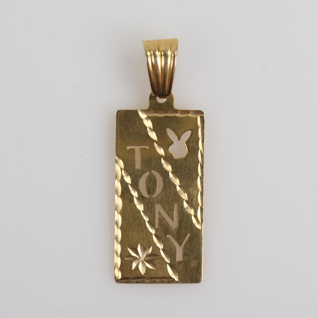 14kt Gold "Tony" Pendant