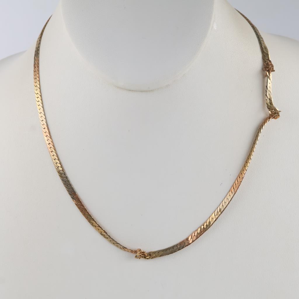 14kt Gold Tri Color Necklace
