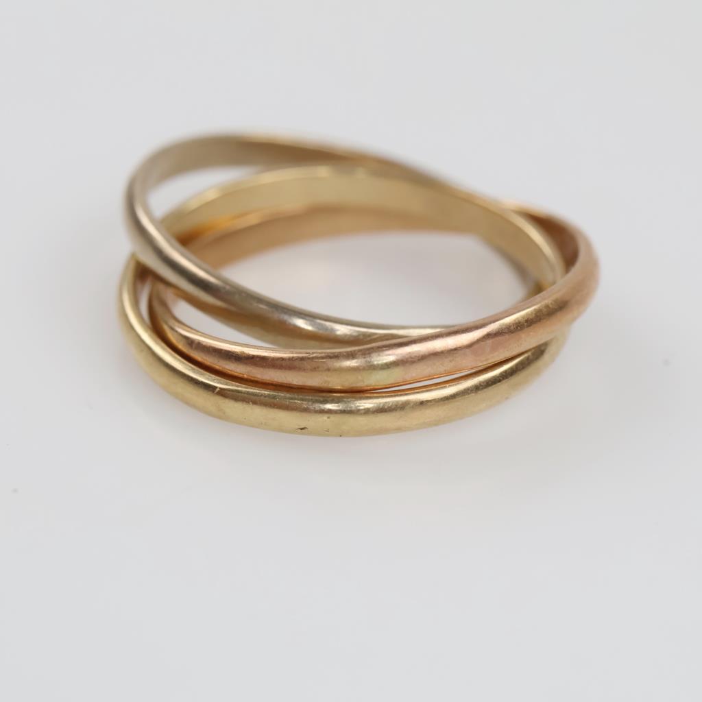 14kt Gold Tri-color Multi-band Ring
