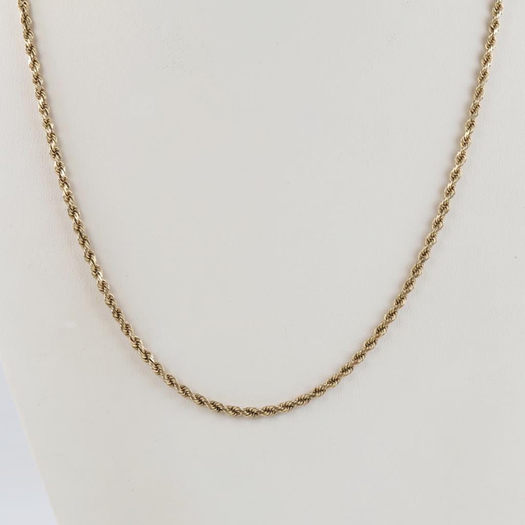 14kt Gold Twisted Rope Link Necklace