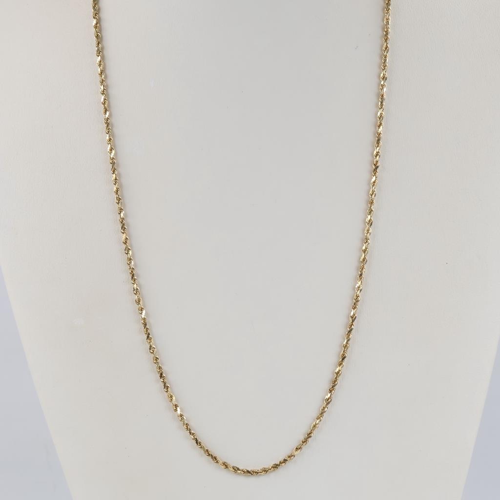 14kt Gold Twisted Rope Necklace