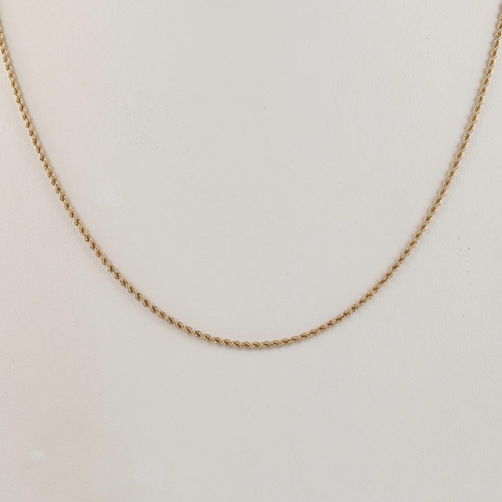 14kt Gold Twisted Rope Necklace