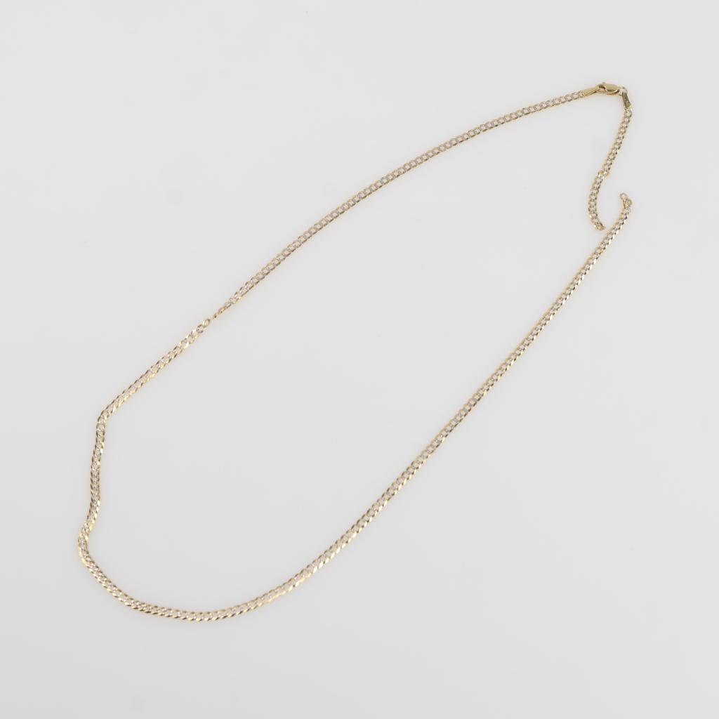 14kt Gold Two-tone Curb Chain Necklace