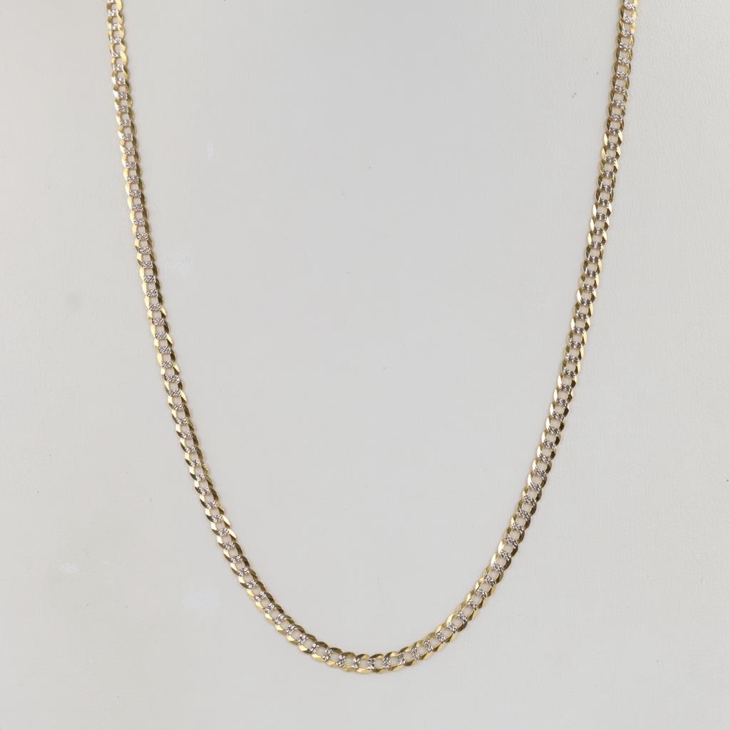 14kt Gold Two-tone Curb Chain Necklace