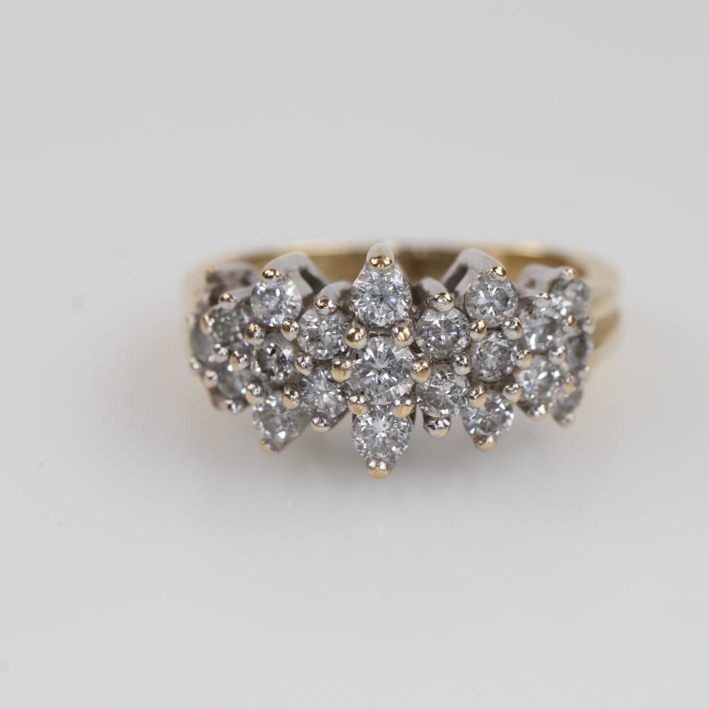 14kt Gold Two-tone Diamond Cocktail Ring