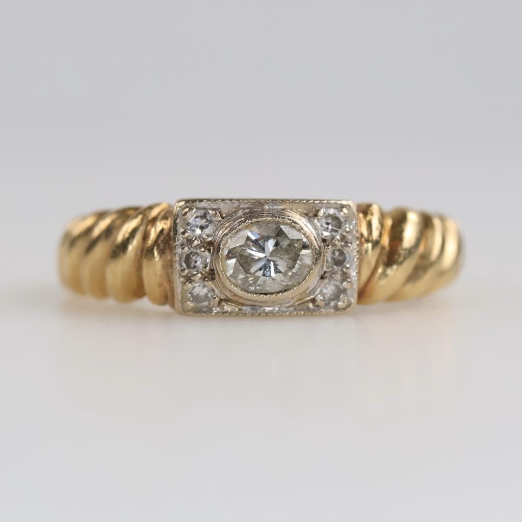 14kt Gold Two-tone Diamond Ring