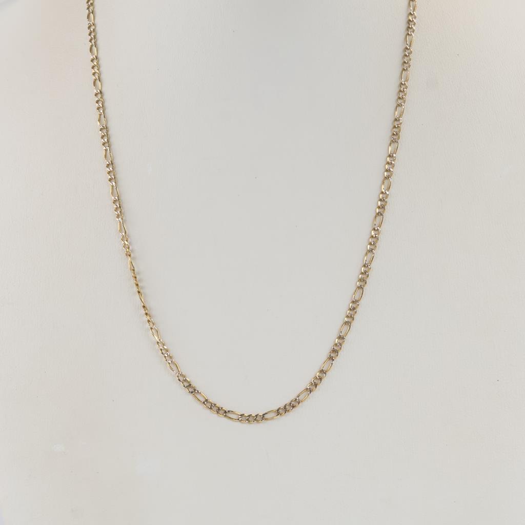 14kt Gold Two-tone Figaro Chain Necklace