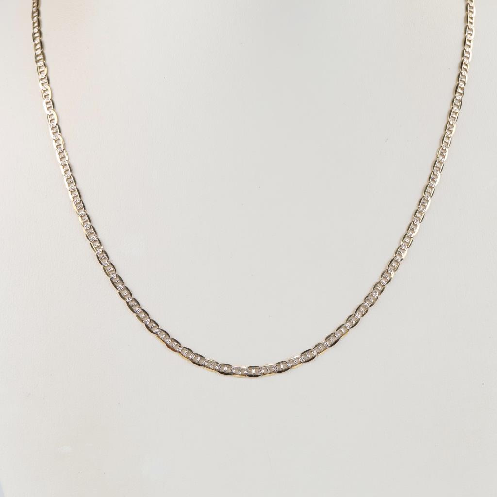 14kt Gold Two-tone Mariner Chain Necklace