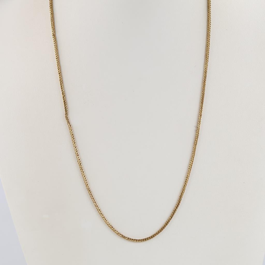 14kt Gold Wheat Link Necklace