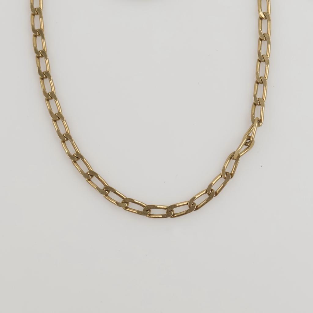 14kt Gold Wide Oval Link Necklace