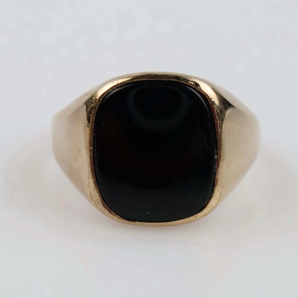 14kt GP Black Stone Ring
