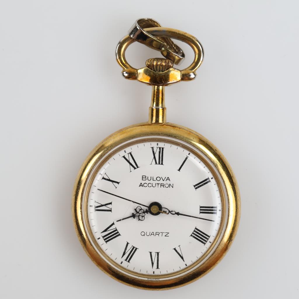 14kt GP Bulova Accutron Pocket Watch