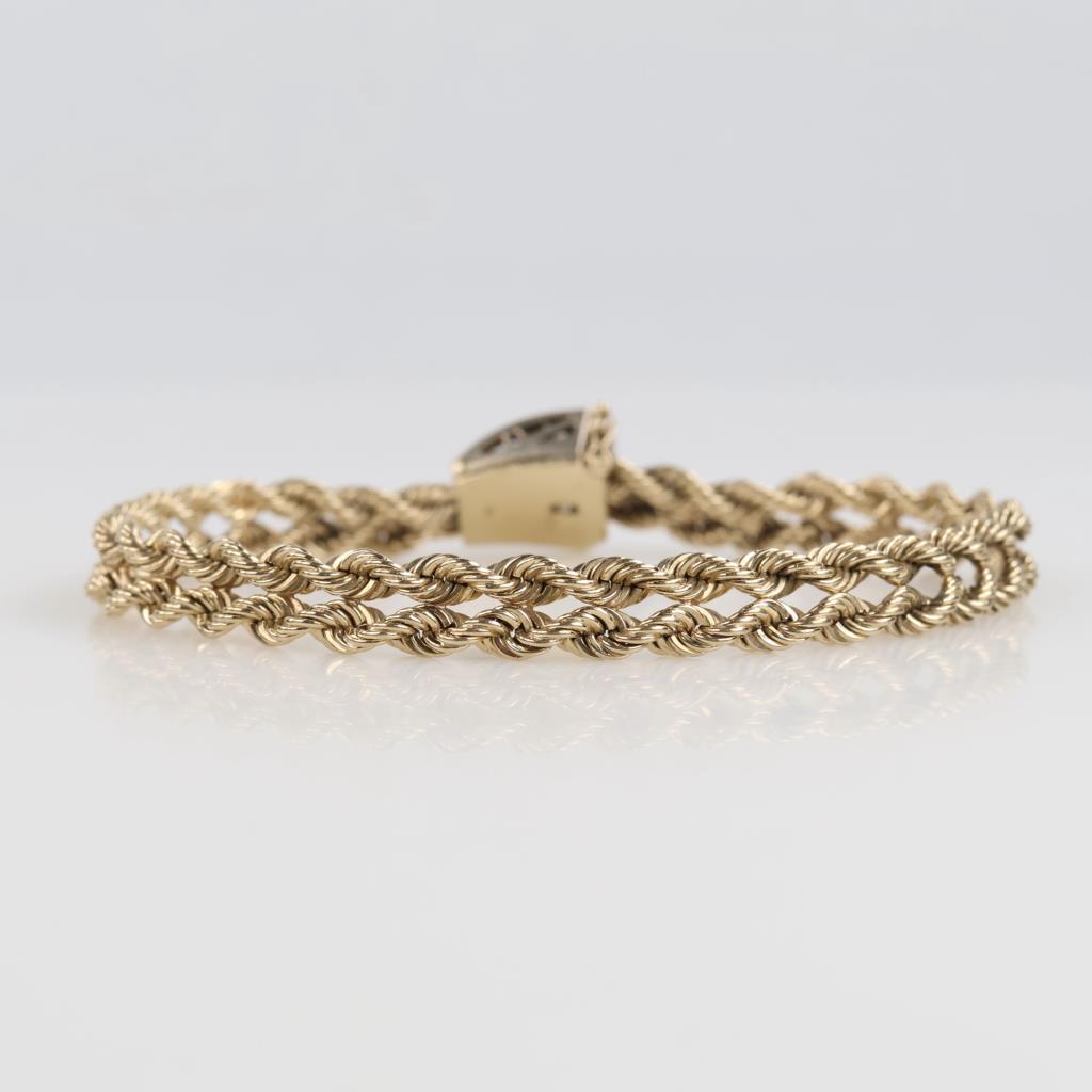 14kt GP Diamond Accent Belt Bracelet