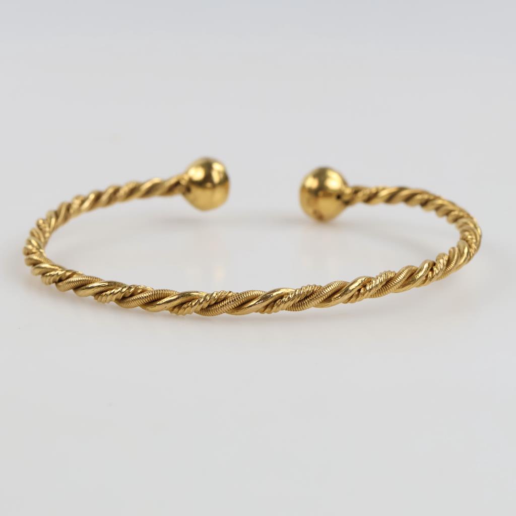 14kt GP Twisted Cuff Bracelet