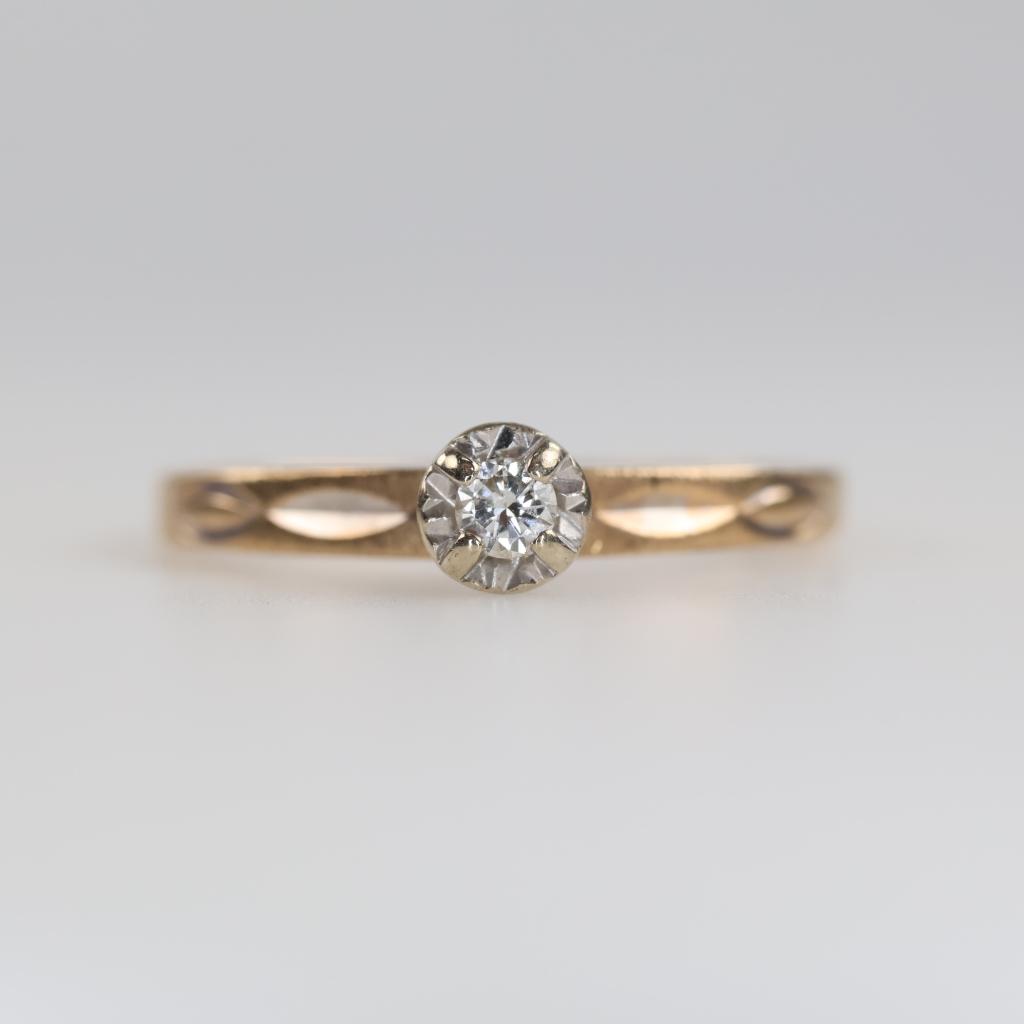 14kt Rose Gold Diamond Ring