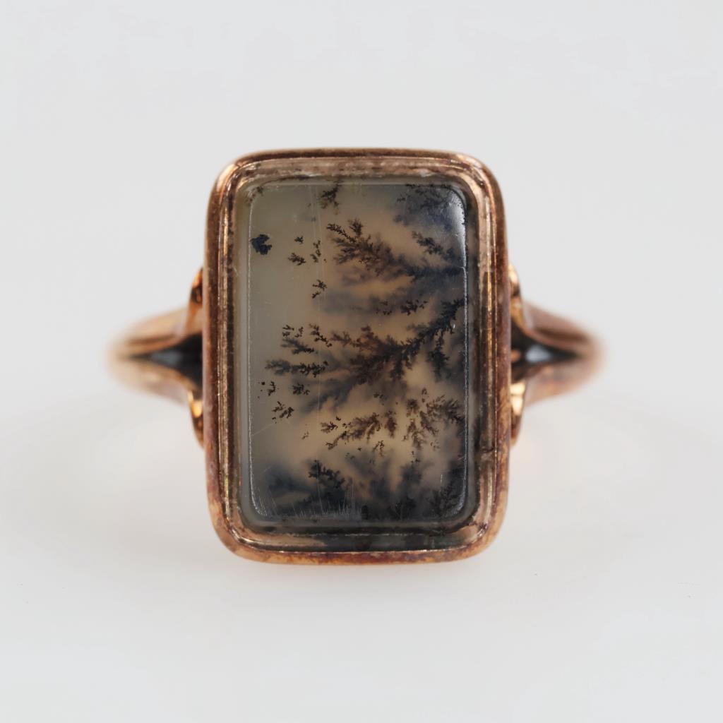 14kt Rose GP Translucent Stone Ring