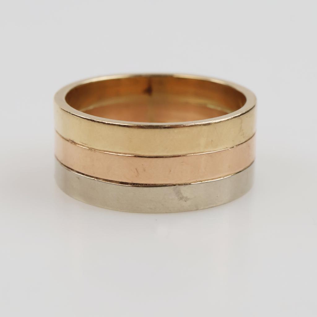 14kt Tri-Color Gold Band