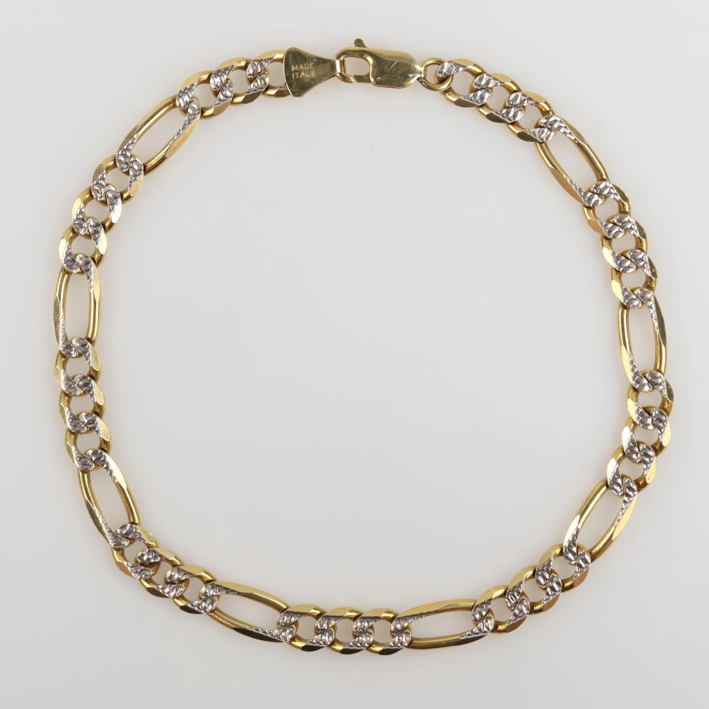 14kt Two Tone Gold Anklet