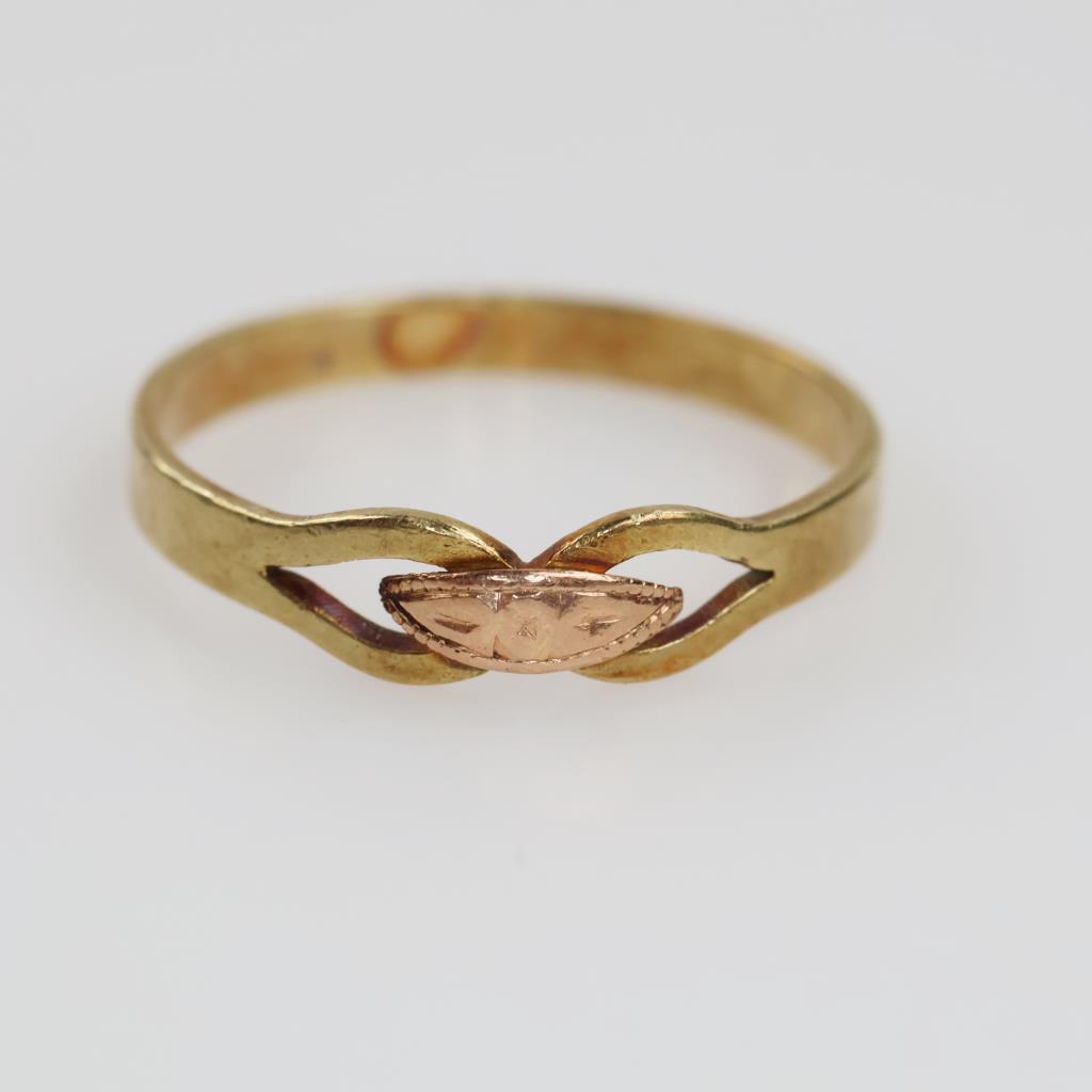 14kt Two Tone Gold Band
