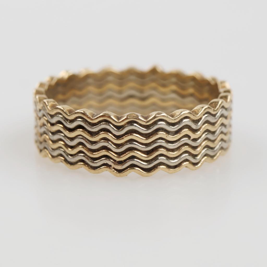 14kt Two Tone Gold Band