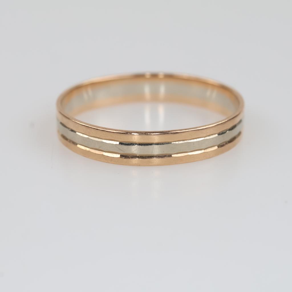 14kt Two Tone Gold Band