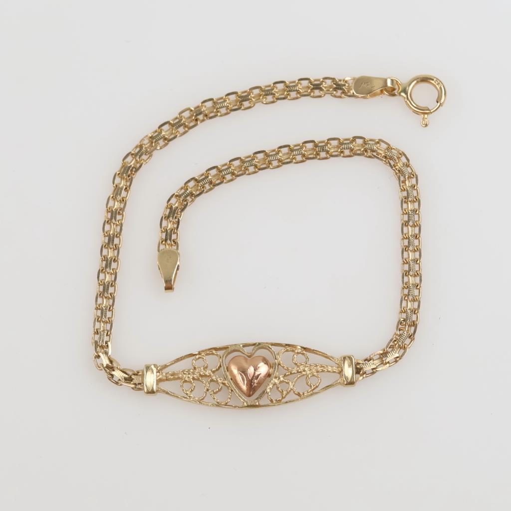 14kt Two Tone Gold Bracelet