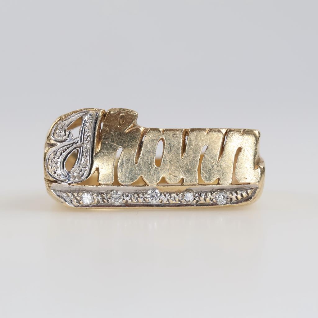 14kt Two Tone Gold Diamond Accent Ring