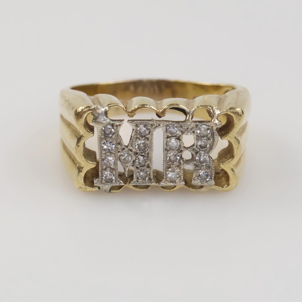 14kt Two Tone Gold Diamond Accent Ring