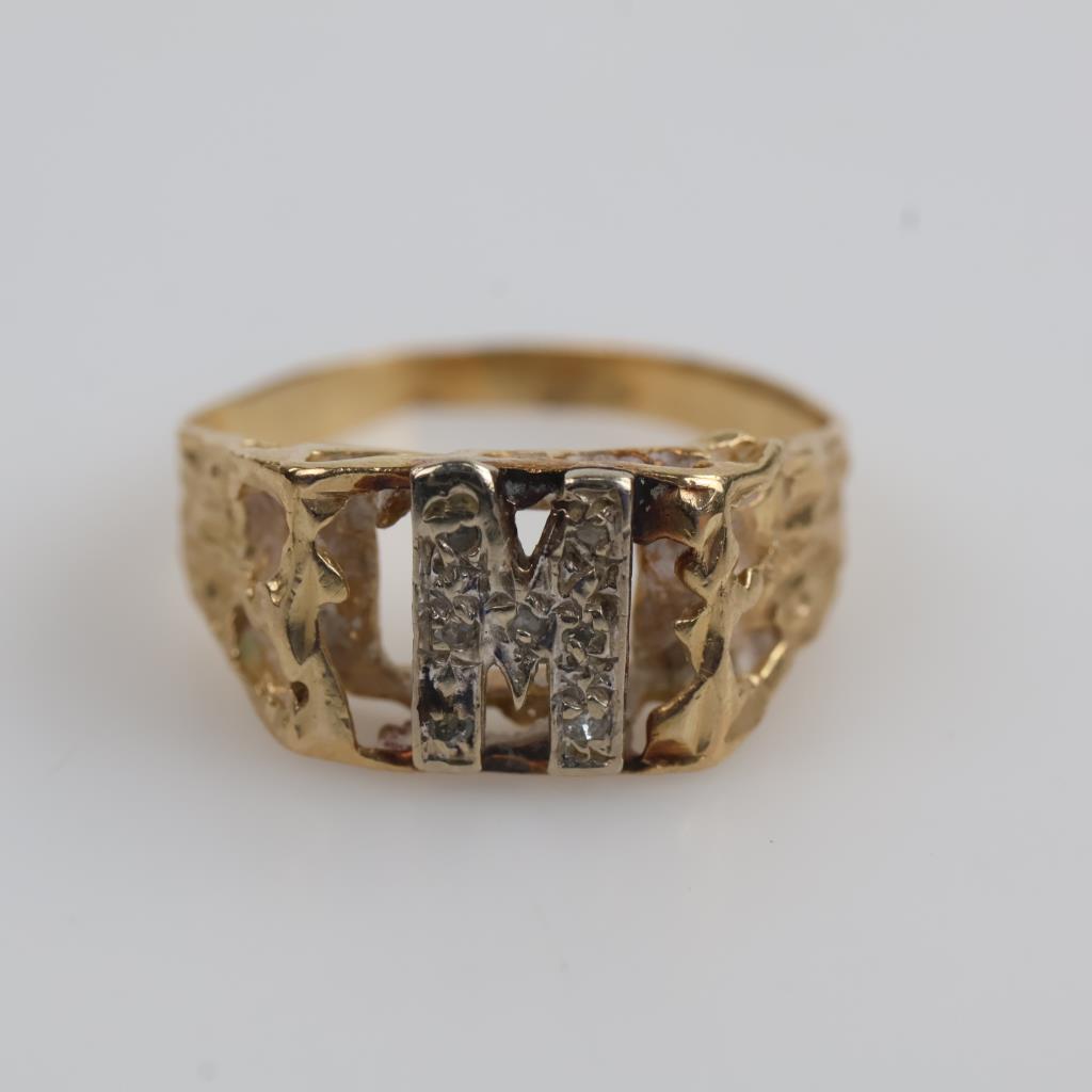 14kt Two Tone Gold Diamond Accent Ring