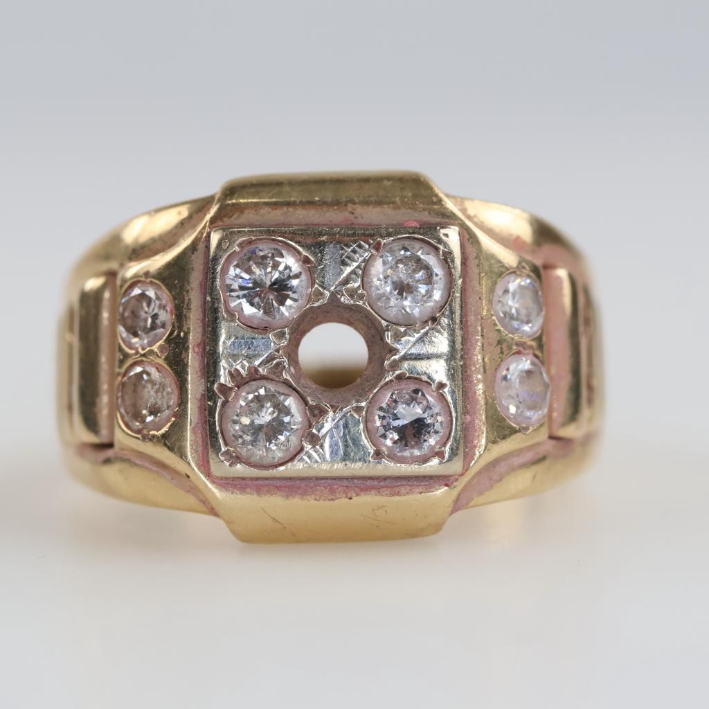 14kt Two Tone Gold Diamond Ring